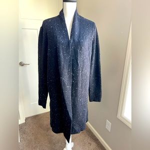 NWT ON XL Cozy Long Cardigan Black & White
